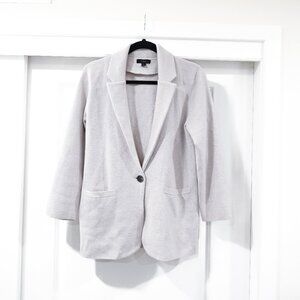 J. Crew Small Pale Silver Cecile relaxed sweater-blazer